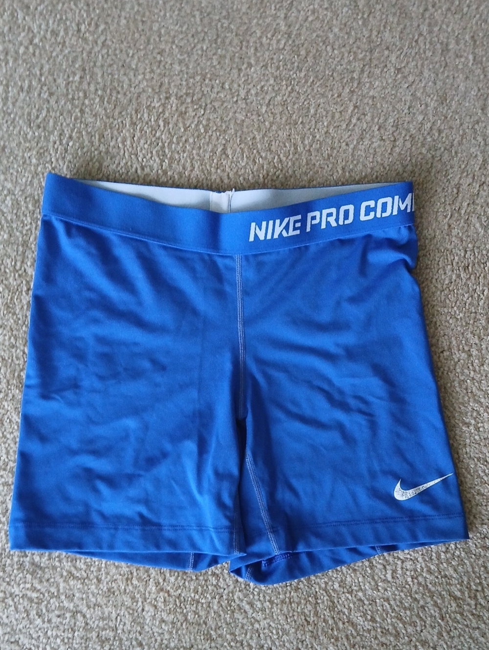Nike Women's Royal Blue Pro Combat Compression Athletic Shorts Size Mediump